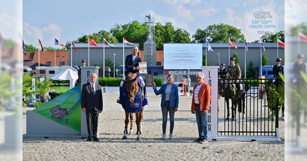 András Kövy, Jnr. first in the Grand Prix presented by the National Riding Hall