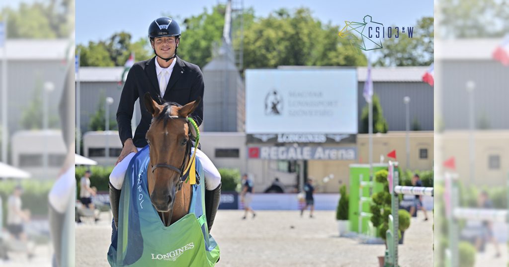 Vince Jármy and Carbon Girl Z Glorious in the Competition Presented by Hungarian Equestrian Federation